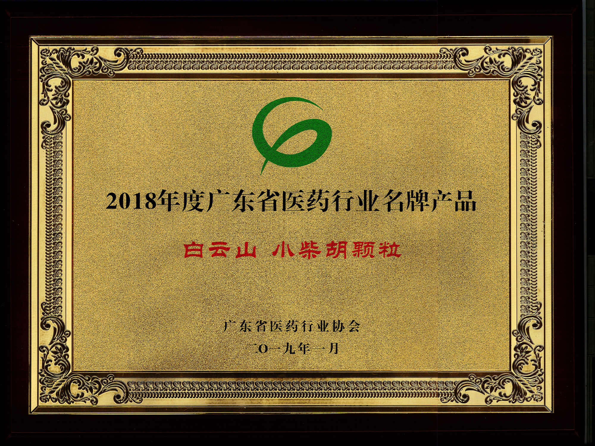2018年度廣東省醫藥行業名牌產品